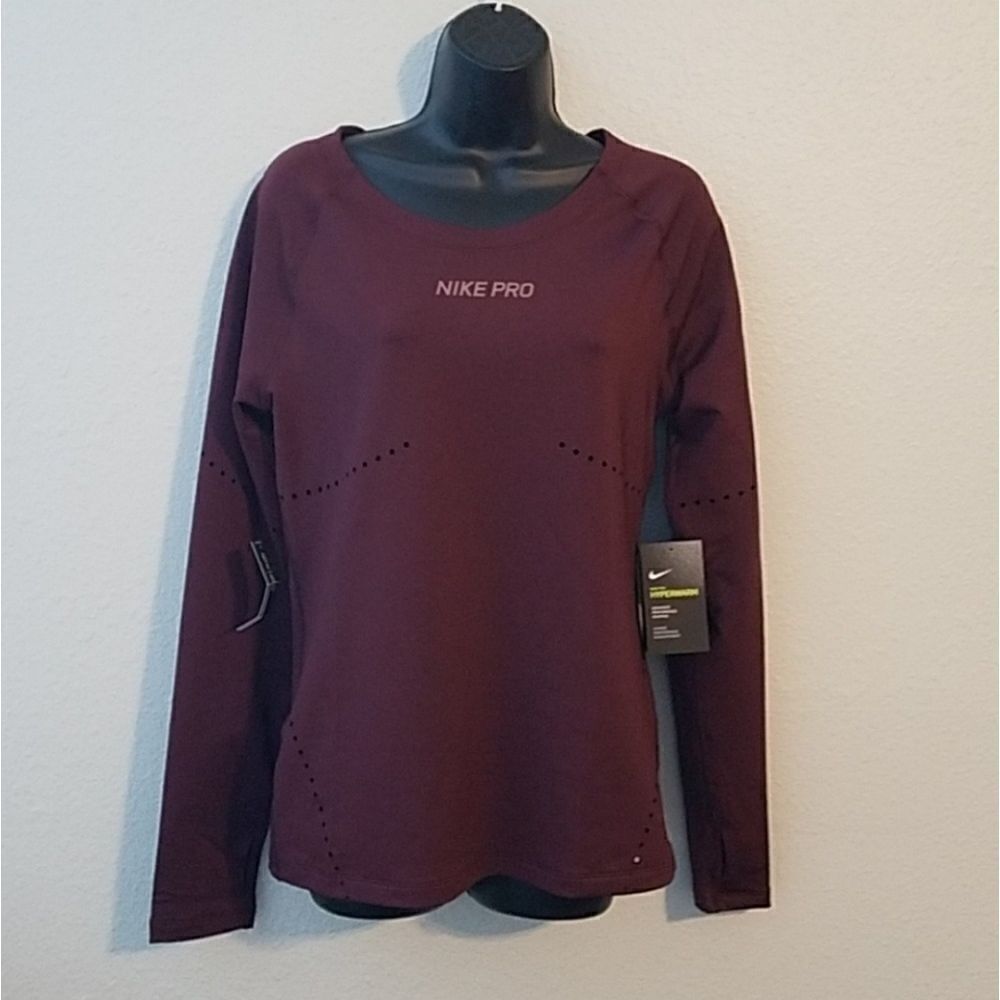 Nike Pro HYPERWARM Long Sleeve‎ Perforated Top LG